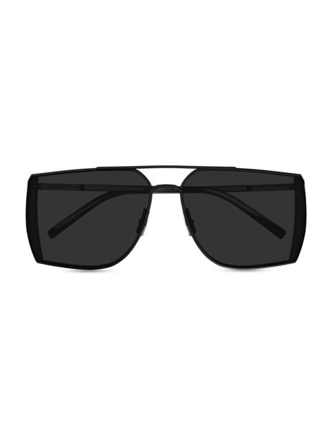 SAINT LAURENT Men's Fashion Metal SL 750 Rectangular Sunglasses - Black