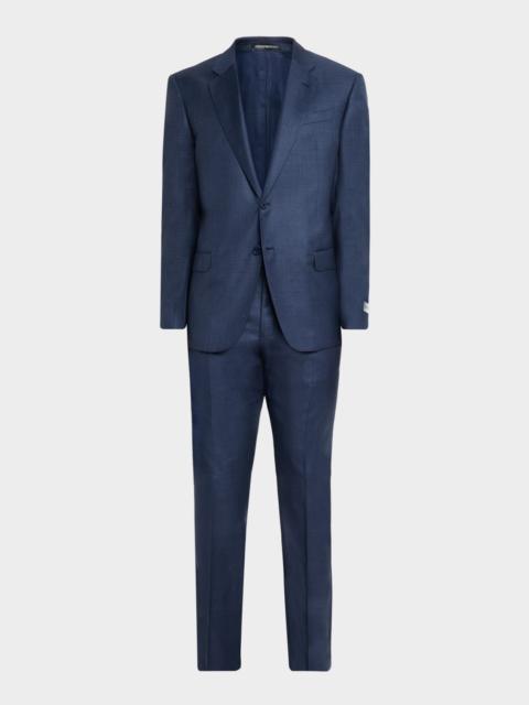 EMPORIO ARMANI Men's Wool-Blend Sharkskin G Line Suit