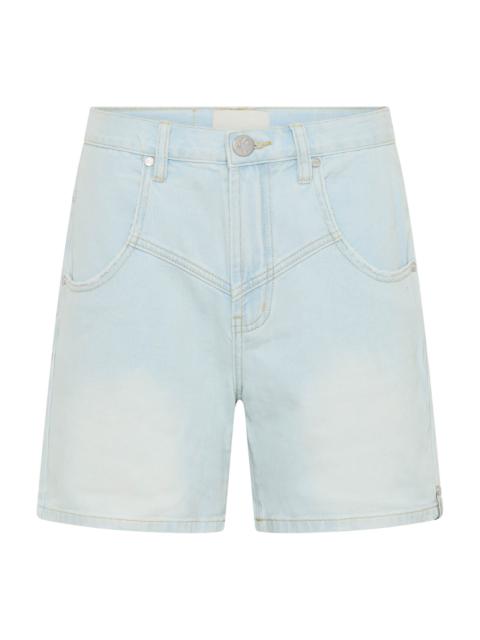 ONE TEASPOON Kinks Mid Waist Long Length Denim Shorts - Le Surf