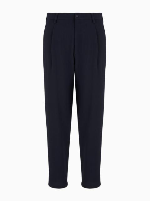 GIORGIO ARMANI Single-pleat virgin wool trousers