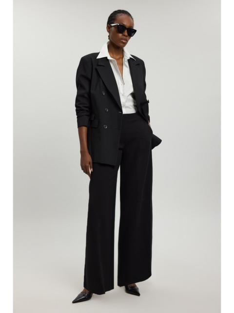 KAREN MILLEN Petite Compact Stretch Essential Wide Leg Tailored Trouser