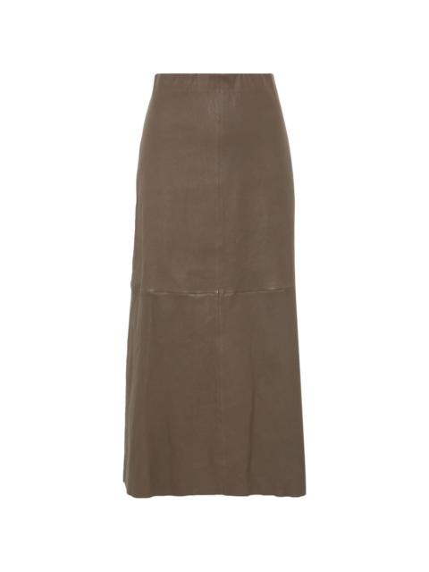 Simoas leather maxi skirt