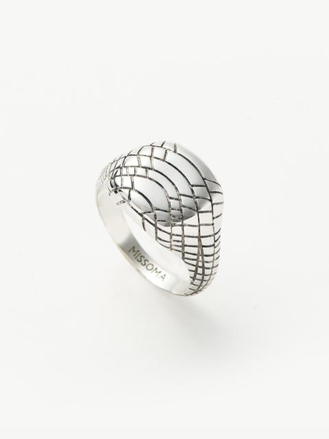 MISSOMA Serpent Textured Signet Ring