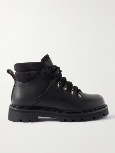 Loro Piana Beinn Walk Shearling-Lined Leather and Padded Suede Boots
