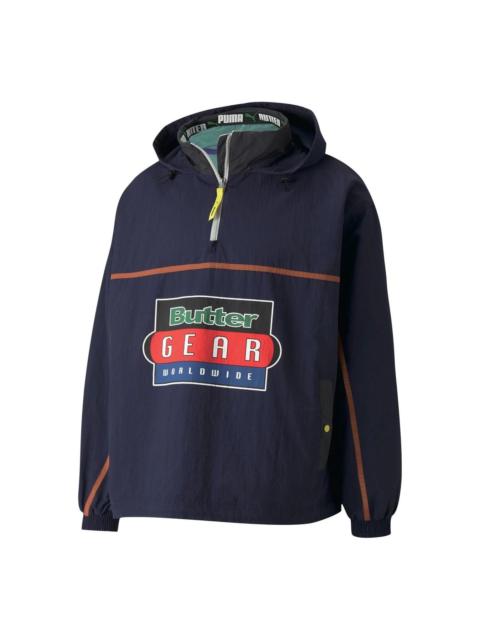 PUMA Puma X 버터는 최고 절반 지퍼 Hoodie 'Navy' 534055-84에 경량 팝을 상품