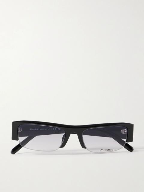 Miu Miu Vedette square-frame acetate sunglasses glasses Black
