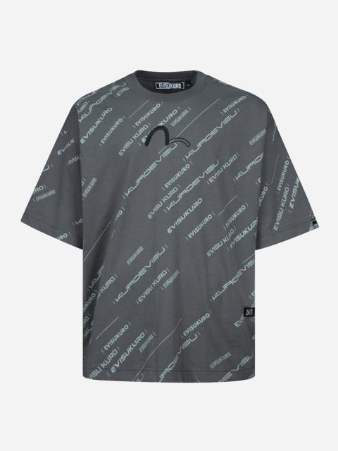 EVISU Monogram Logo Print T-Shirt