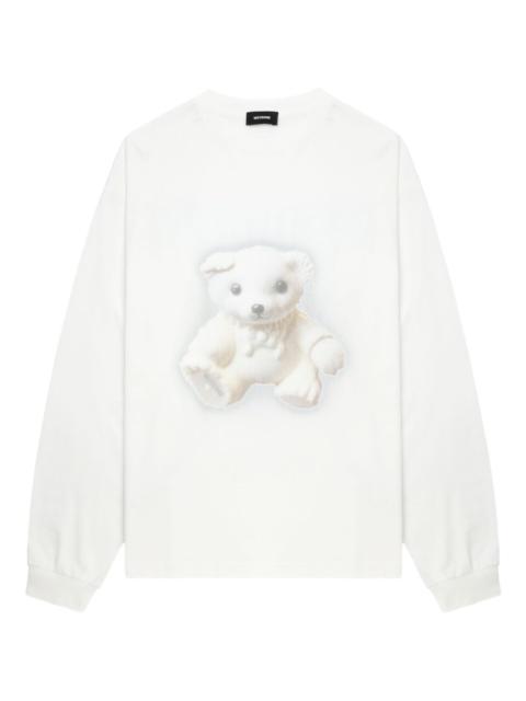 We11done teddy-print long-sleeve top
