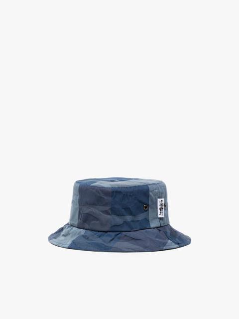 Mackintosh PELTING NAVY CAMO NYLON BUCKET HAT | ACC-HA05