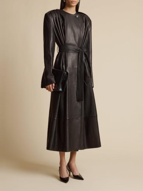 KHAITE The Minnler Coat in Black Leather