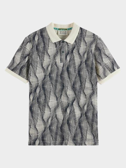 SCOTCH & SODA Men's Cotton Micro-Logo Classic Fit Polo Shirt