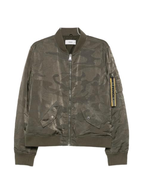 FENDI Fendi Camouflage-pattern Bomber Jacket