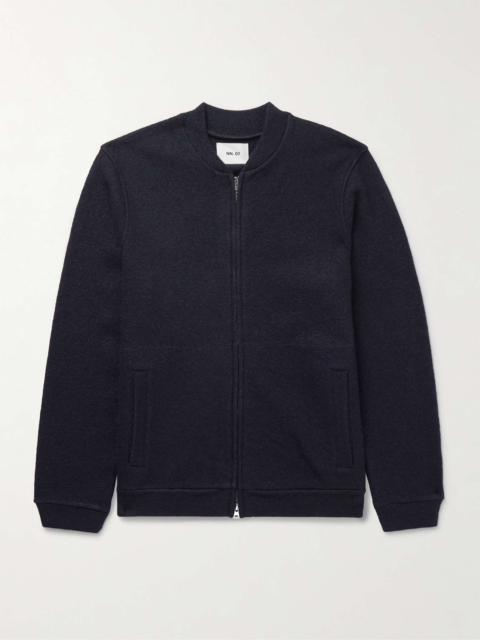 NN07 6398 Boiled Merino Wool Bomber Jacket