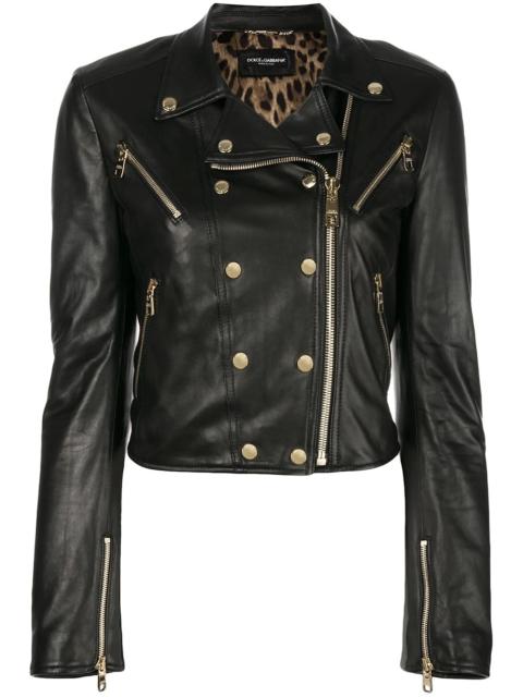 Dolce & Gabbana zipper trimmed biker jacket