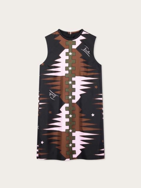 PUCCI VALDIMONTONE PRINT SILK DRESS