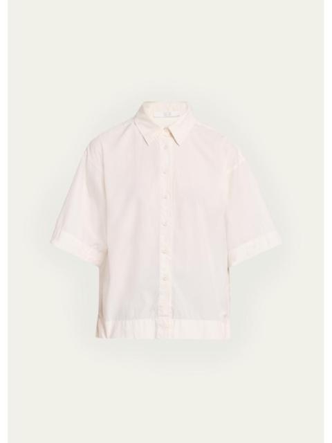 All Three Aisla Poplin Button-Front Shirt