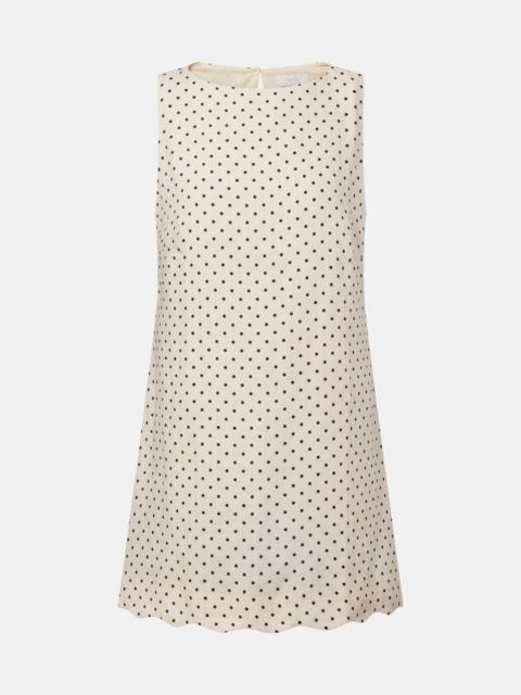 FAITHFULL Iria polka-dot linen minidress
