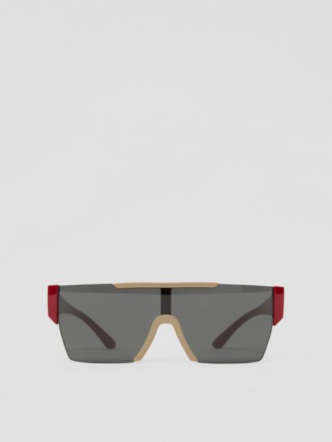 Burberry Logo Detail Rectangular Sunglasses