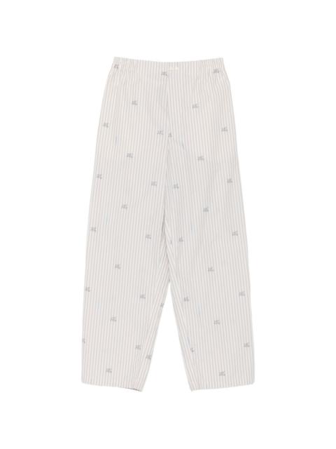 JACQUEMUS stripe-pattern embroidered trousers