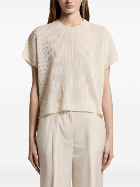 PESERICO ribbed short-sleeve knitwear
