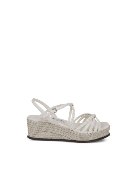 JIMMY CHOO braided-heel sandals