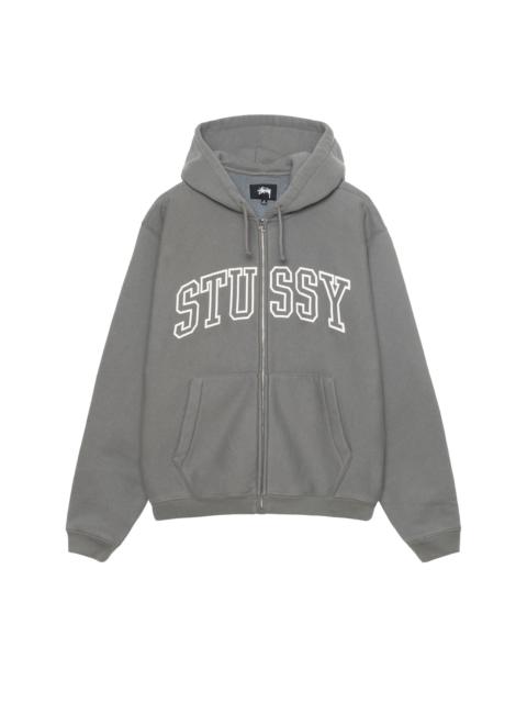 Stussy Outline Zip Hoodie 'Grey'