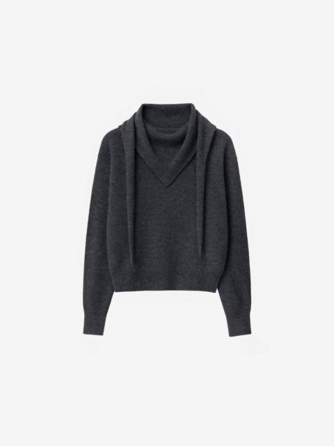 The Frankie Shop Vermont Scarf Sweater - Charcoal