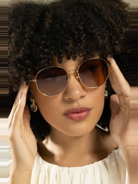 Chloé Oval Sunglasses - Gold Brown