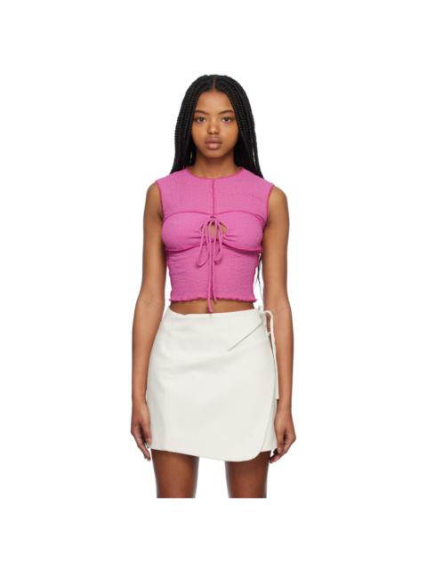 Yuzefi Pink Keyhole Tank Top