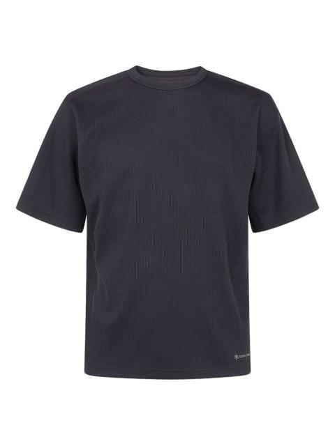 snow peak embroidered ribbed T-shirt