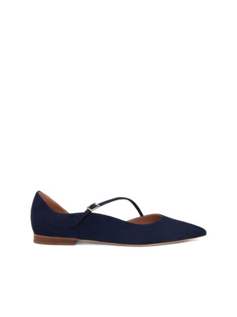 MALONE SOULIERS Bettina buckle-strap suede flats