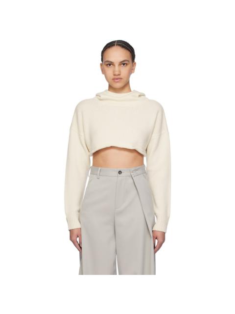 Off-White Cropped Hoodie