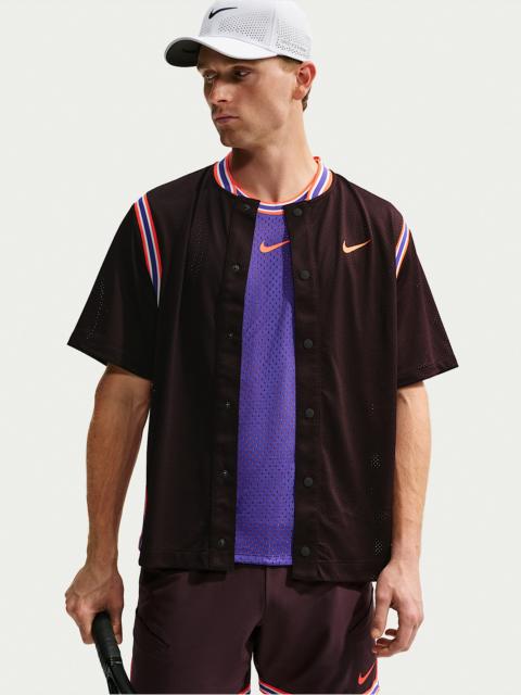 Nike NikeCourt Slam Men's Dri-FIT Button-Up Tennis Top