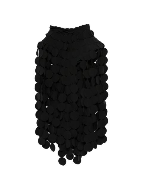 A.W.A.K.E. MODE circle-appliqué mid skirt