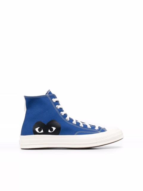 Comme des Garçons PLAY CONVERSE HIGH 'CHUCK TAYLOR' SNEAKERS - BLUE