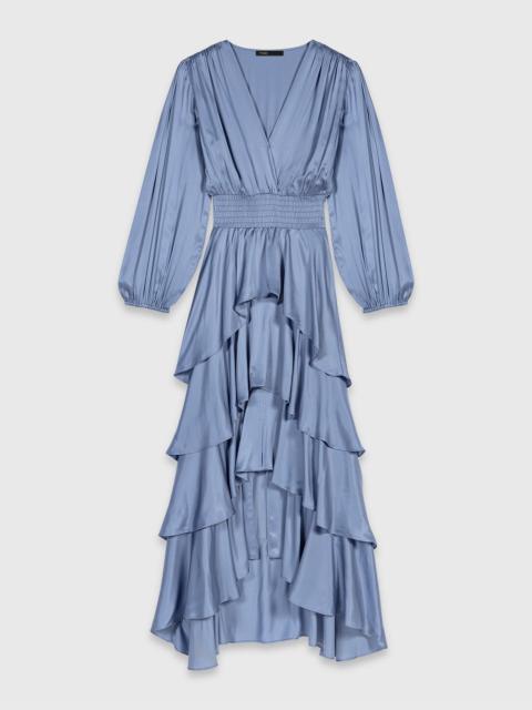 maje Ruffled maxi dress