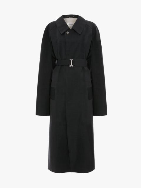 Victoria Beckham Victoria Beckham X Mackintosh Belted Trench In Charcoal