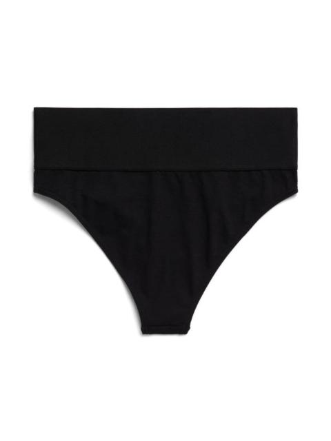 BALENCIAGA Women's Wide Elastic Briefs in Black