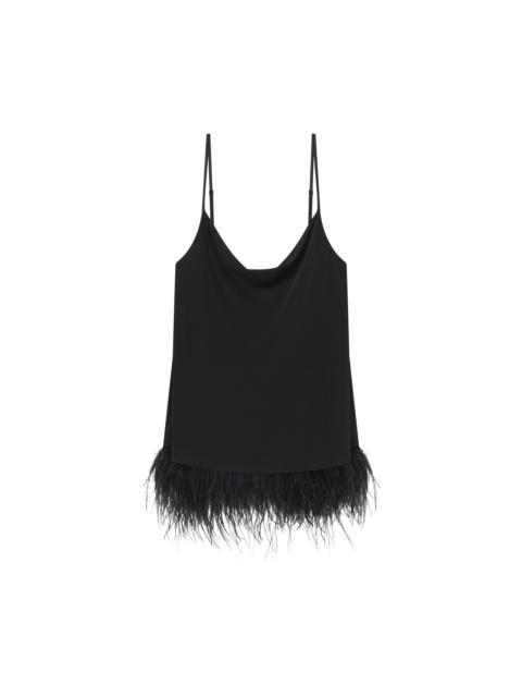 A.L.C. Eliza Feather Trimmed Camisole Top