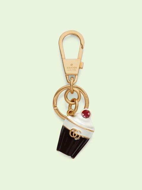 GUCCI Double G enamel ice cream keychain