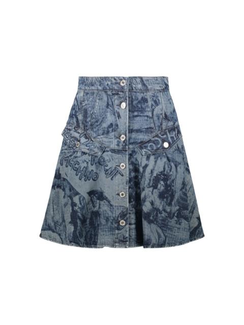 Moschino graphic-print skirt