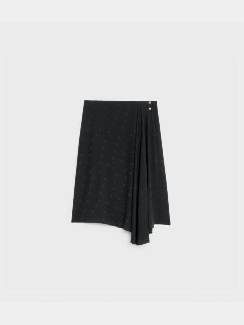 CELINE Asymmetrical skirt in shiny matte Silk