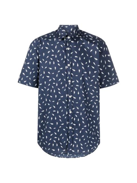 pattern-print cotton shirt