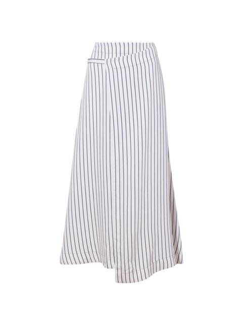 Georgie striped midi skirt