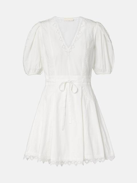 ULLA JOHNSON Camila embroidered cotton minidress