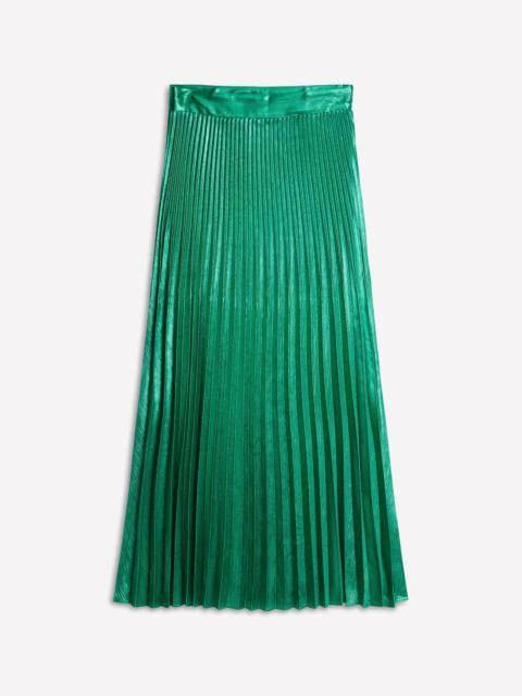 BODEN Camilla Metallic Midi Skirt-Malachite