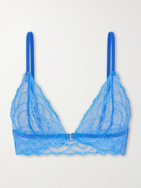 KIKI DE MONTPARNASSE Mon Cheri Lace Soft-cup Triangle Bra