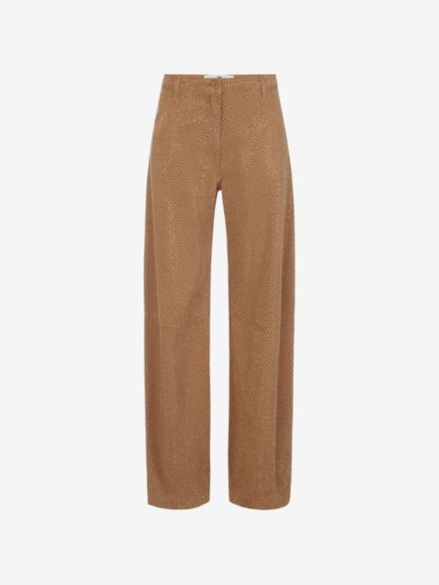 ELISABETTA FRANCHI balloon denim jeans with rhinestones