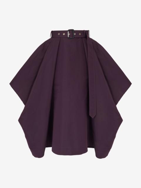 Women's Trench Drape Skirt in Night Shade