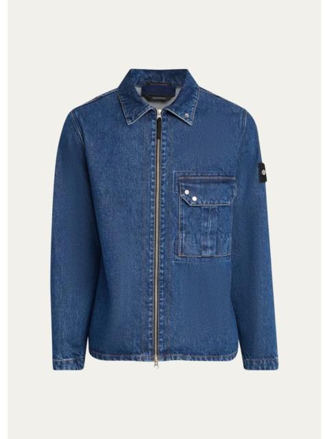 Stone Island Men's Denim Full-Zip Overshirt